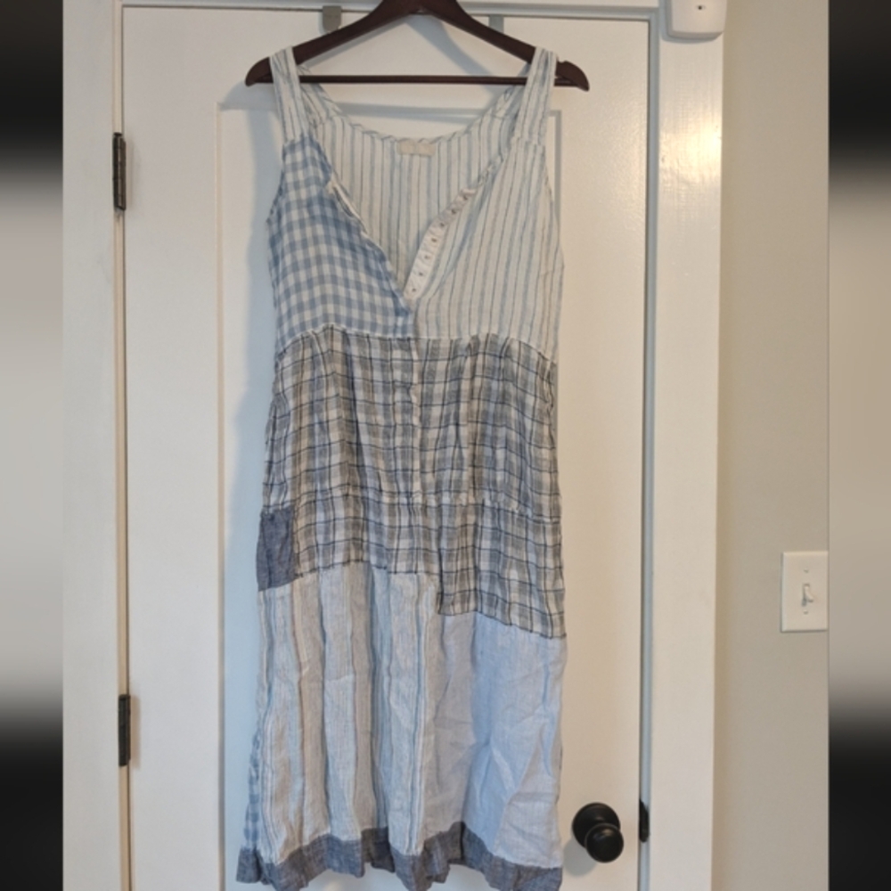 CP Shades Patchwork Linen Dress